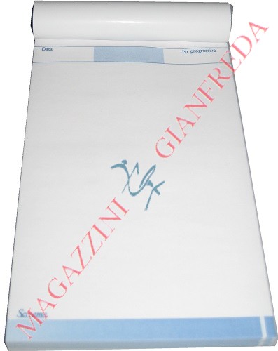 BLOCCO  COMANDE 50/50  FOGLI AUTORICALCANTI DOPPIA COPIA